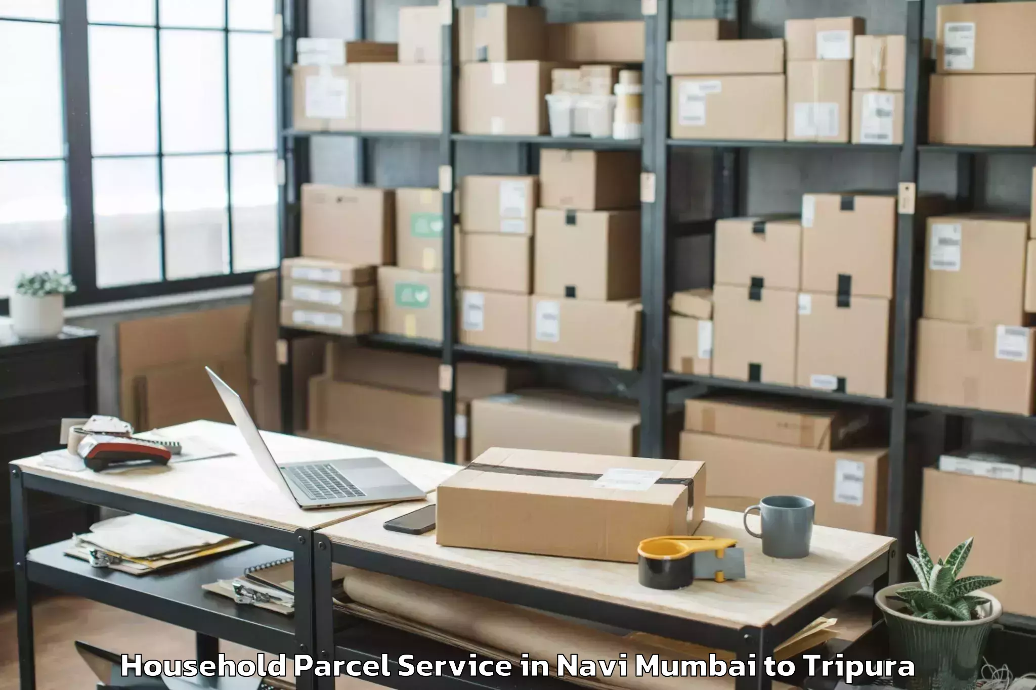 Hassle-Free Navi Mumbai to Ambassa Household Parcel